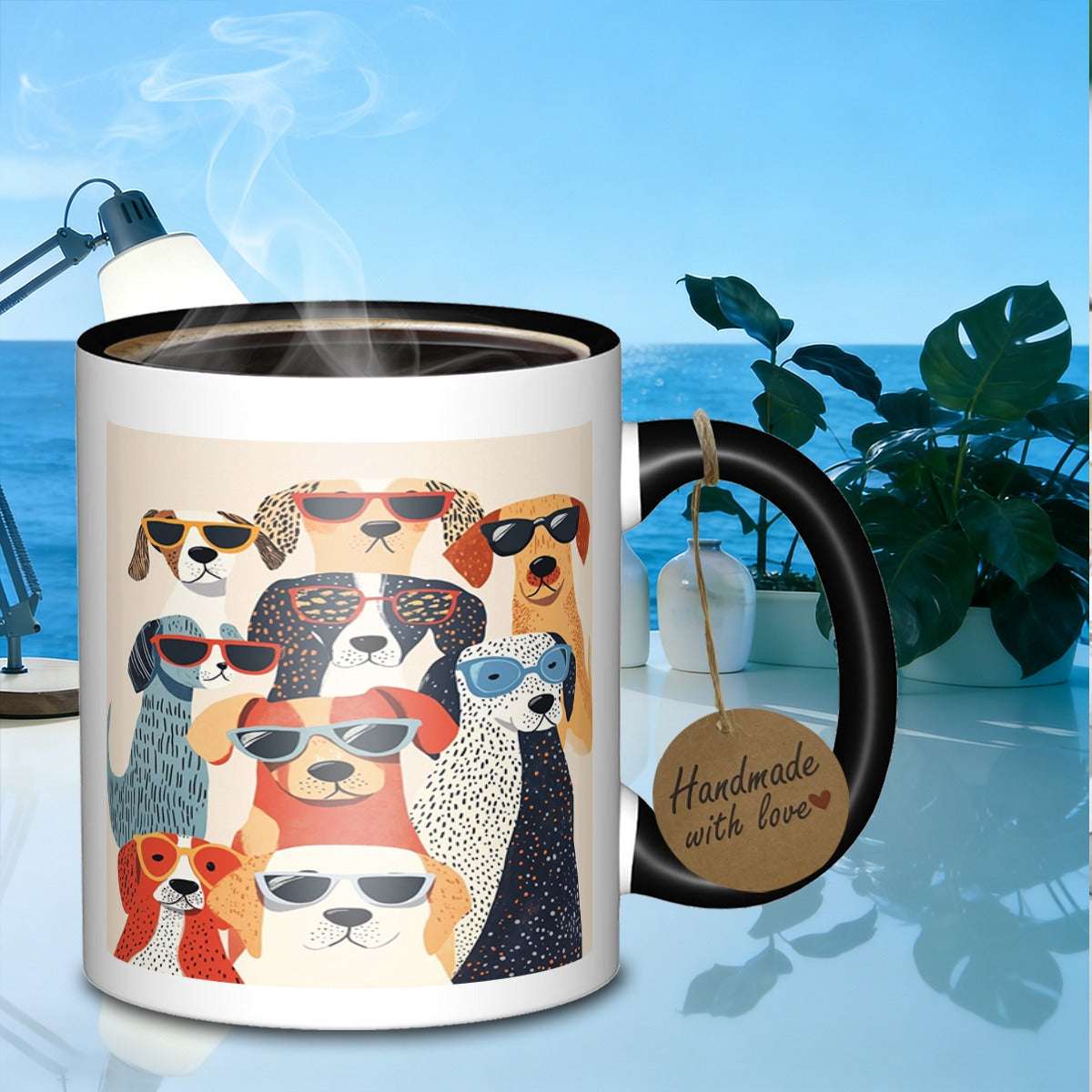 Tailorly Black Accent 11 oz Mug - dog-themed design