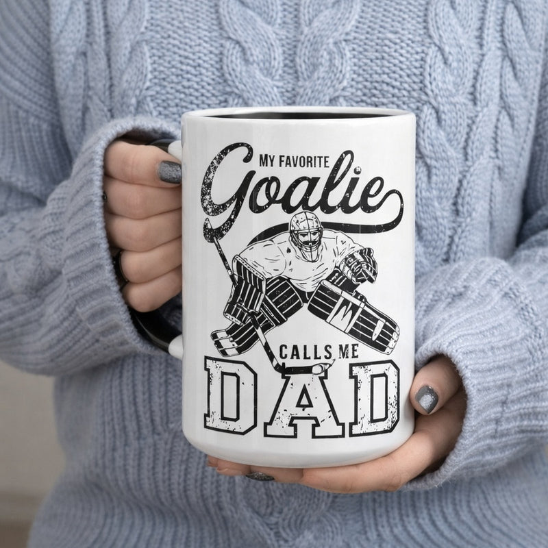 Tailorly Black Accent 11 oz Mug - hockey related design