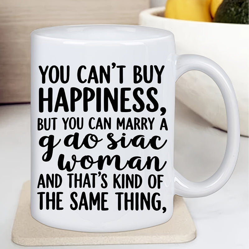 Tailorly White Ceramic 11 oz Mug - 1pc thoughtful present for couples1pcs thoughtful present for couplesceramic g a c mug a symbol of happiness