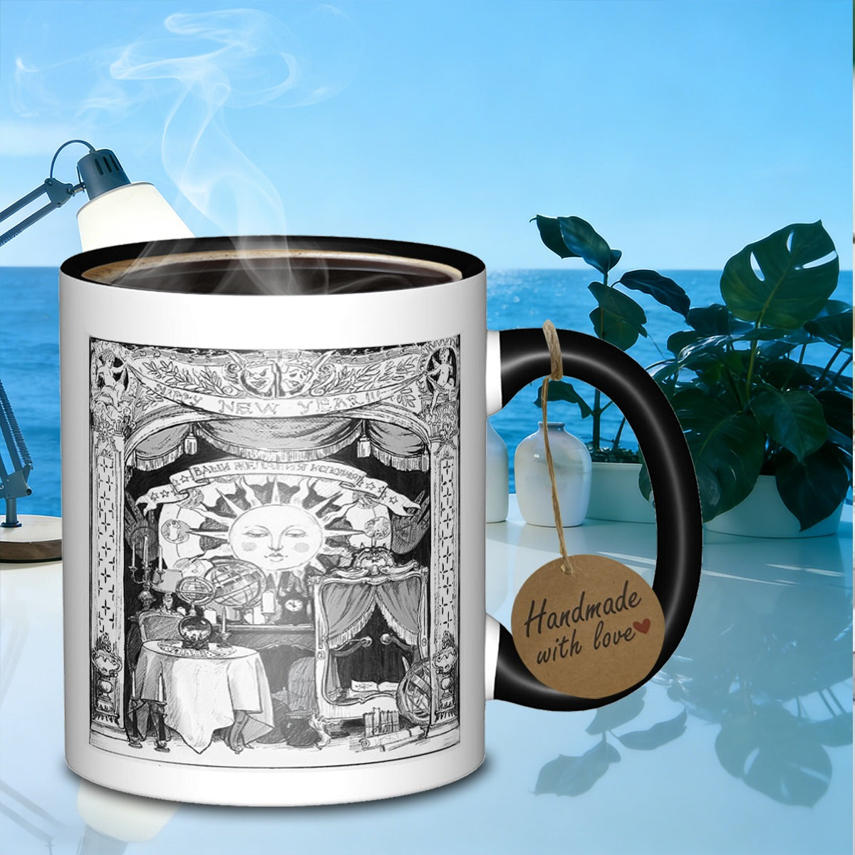 Tailorly Black Accent 11 oz Mug - new years text