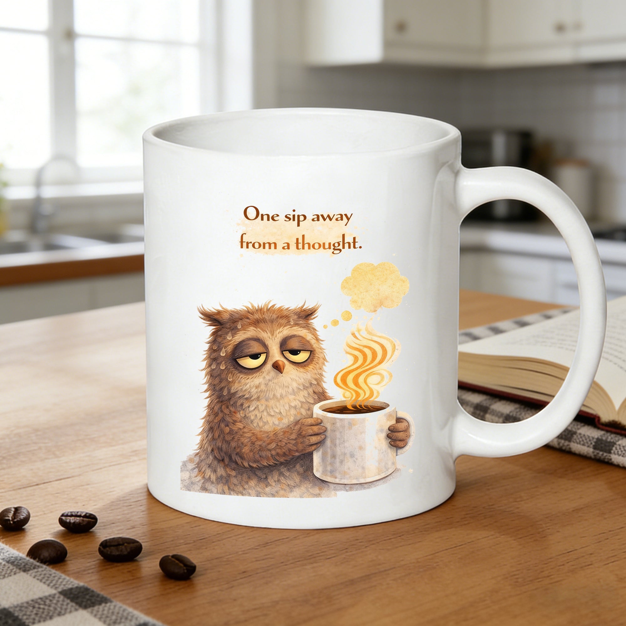 Tailorly White Ceramic 11 oz Mug - one from a 11oz mug owl with gift for coffee _cef57eec5e804ddaa078573a0da75c2e