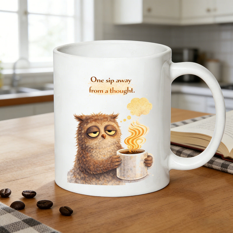 Tailorly White Ceramic 11 oz Mug - one from a 11oz mug owl with gift for coffee _cef57eec5e804ddaa078573a0da75c2e