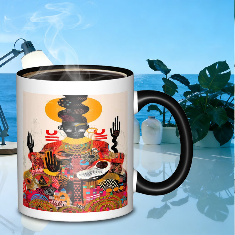 Tailorly Black Accent 11 oz Mug - spiritual being
