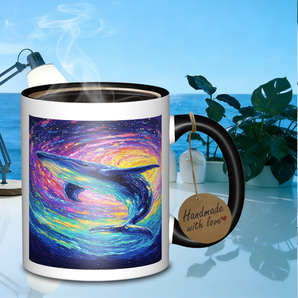 Tailorly Black Accent 11 oz Mug - whale