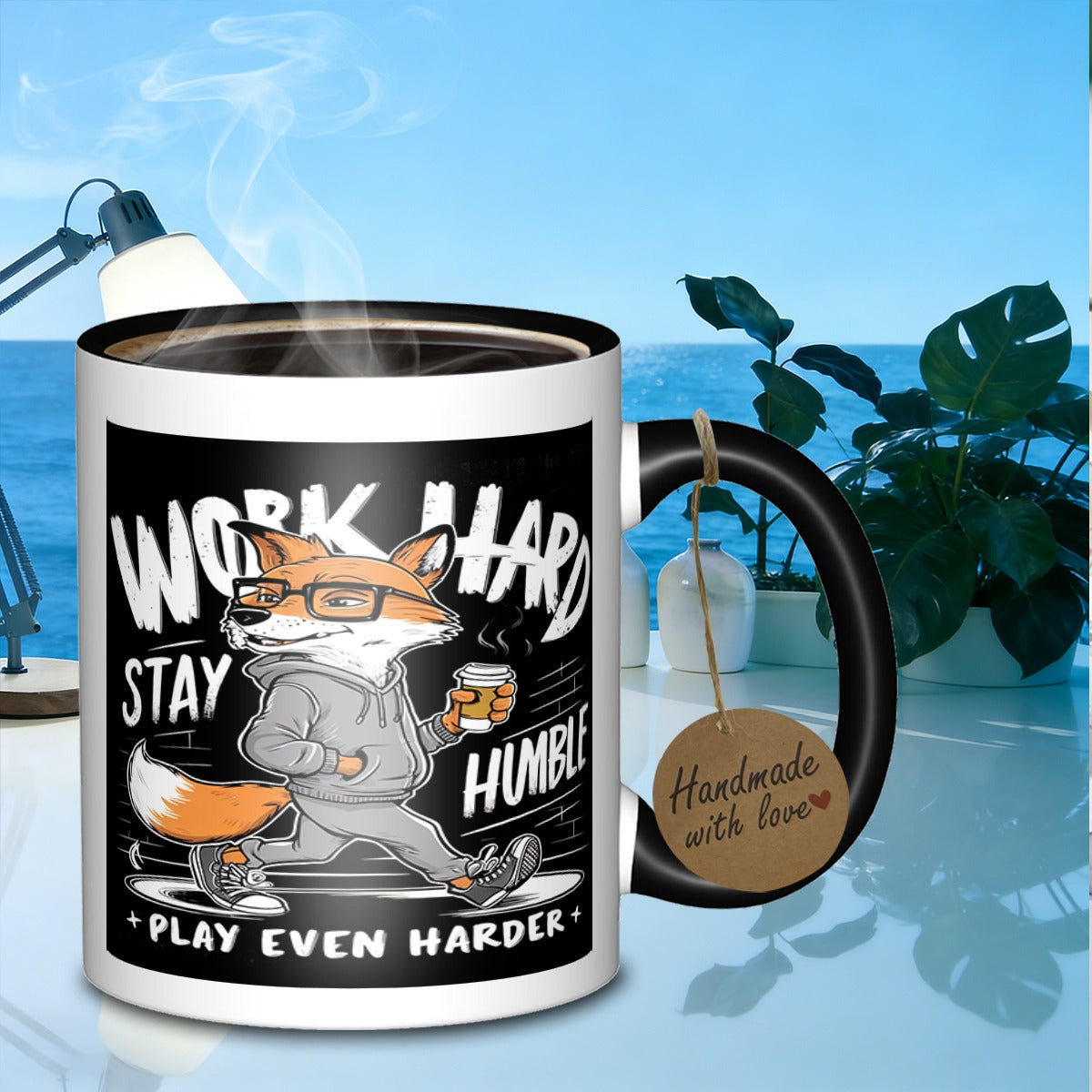 Tailorly Black Accent 11 oz Mug - dishwasher mug on the go_2473ebfe223e4651a514cd90c9250645
