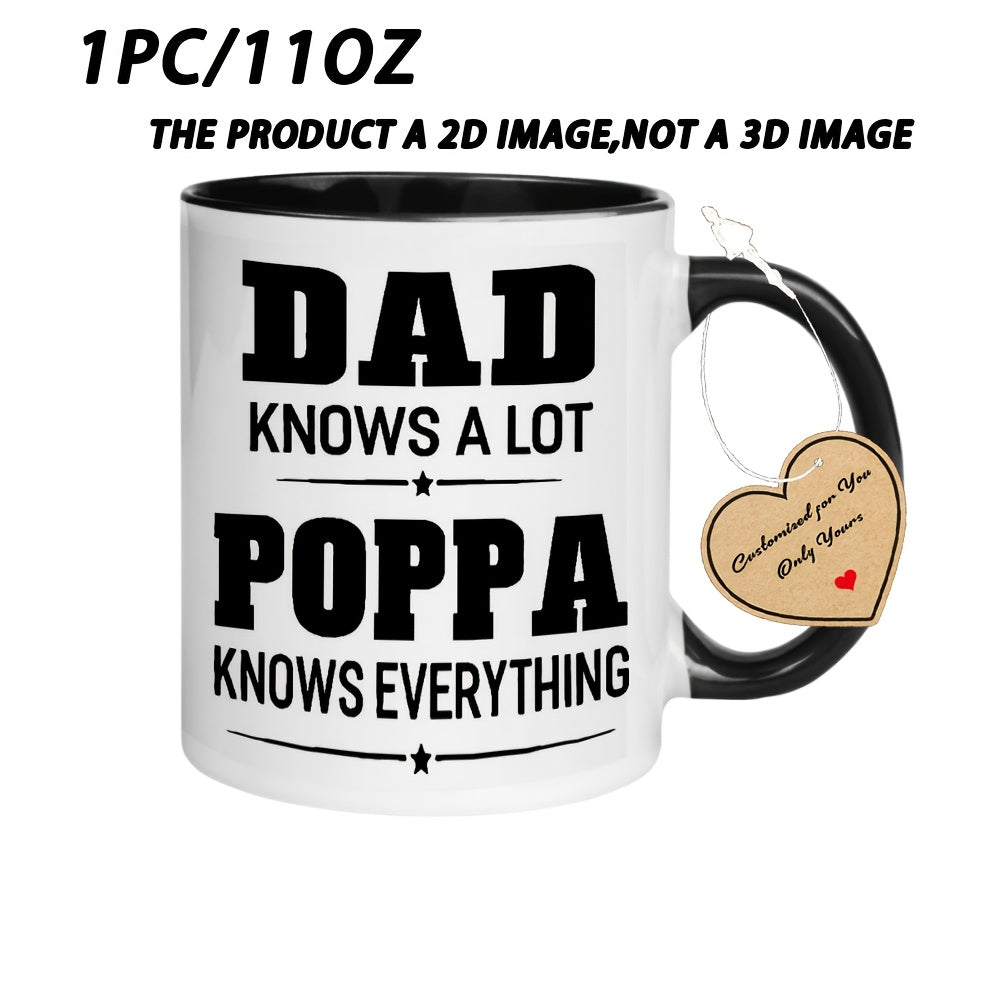 Tailorly Black Accent 11 oz Mug - 1pc Dad Mug 11 Ounce Holiday Gift for Restaurant And Business Birthday Gift Christmas Gift Summer Gift Gifts
