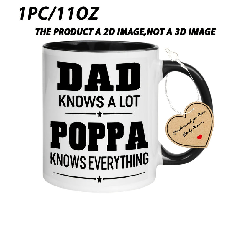 Tailorly Black Accent 11 oz Mug - 1pc Dad Mug 11 Ounce Holiday Gift for Restaurant And Business Birthday Gift Christmas Gift Summer Gift Gifts