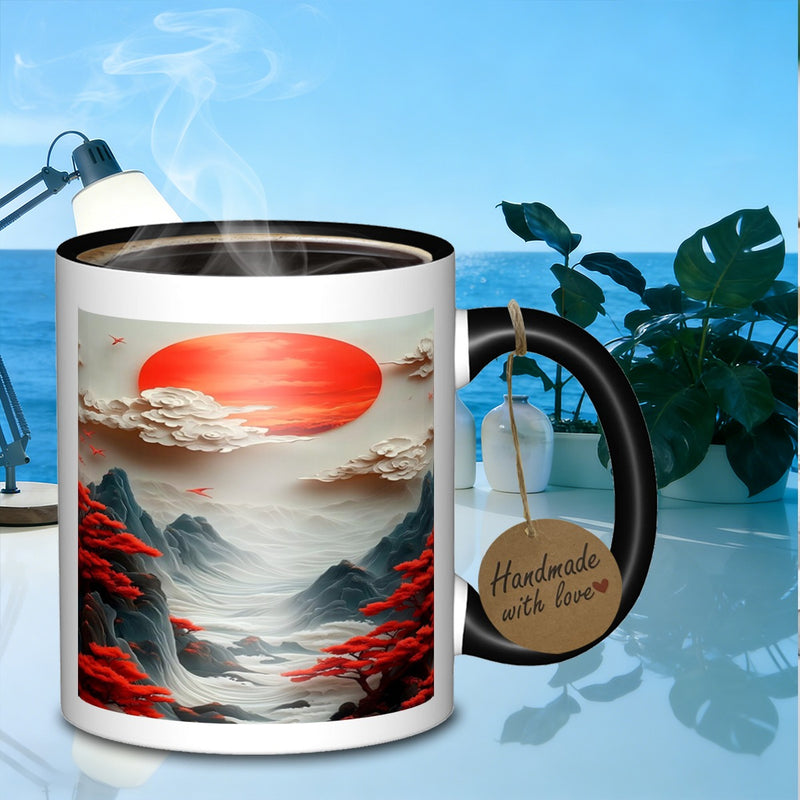 Tailorly Black Accent 11 oz Mug - artistic of a on a fancy stainless steel mug for instagram enthusiasts_ccf38256296f4d51a15bae009b1e23a8
