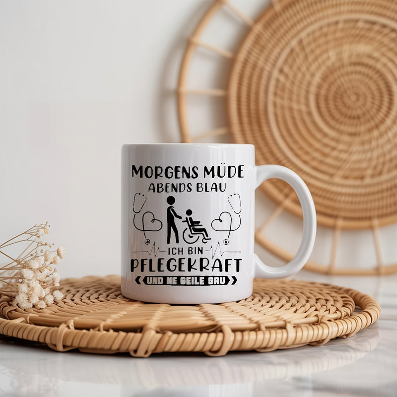 Tailorly White Ceramic 11 oz Mug - 1pc ceramic cup for day use christmas gifts birthday empowering ceramic mug dishwasher safe reusable novelty cup