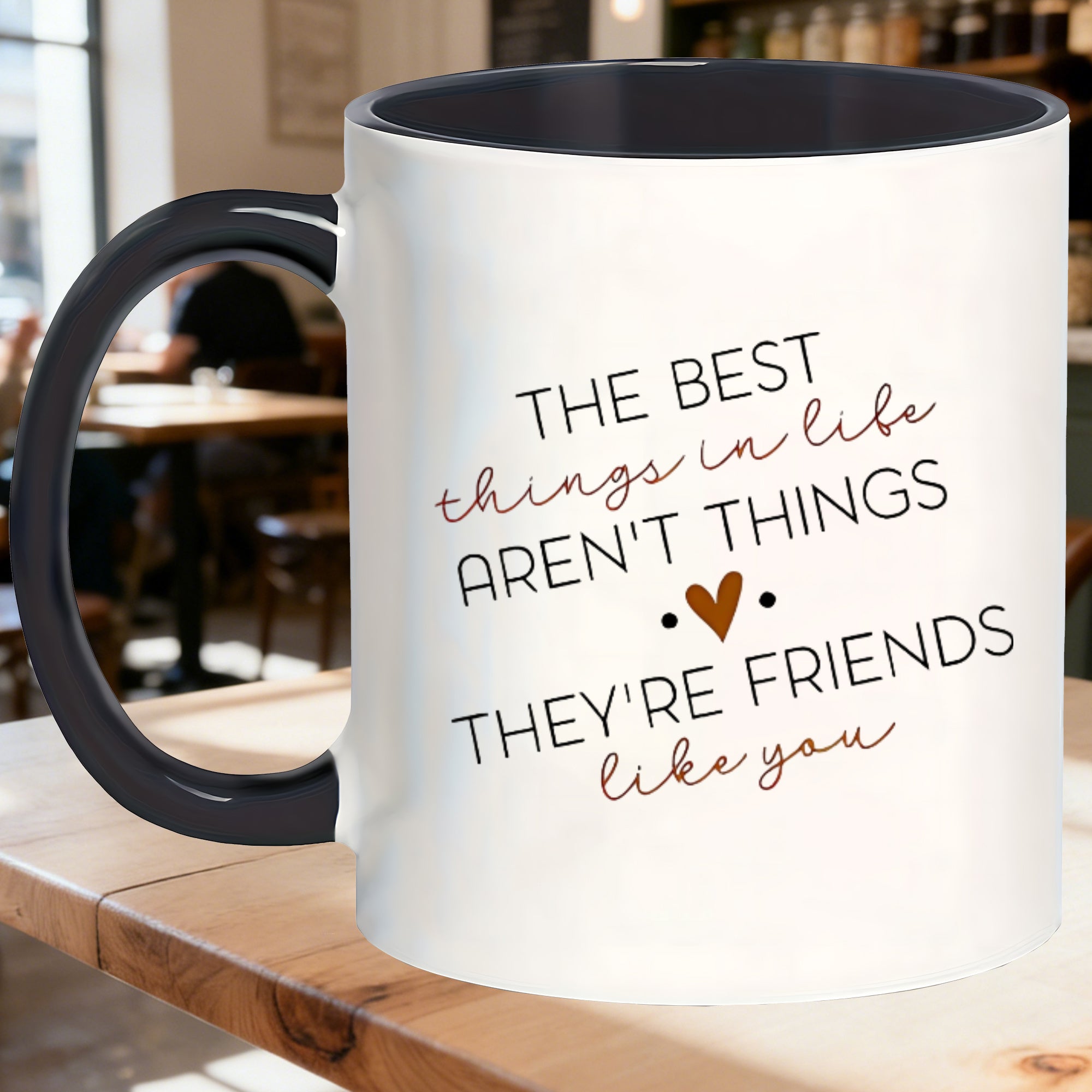 Tailorly Black Accent 11 oz Mug - cat illustration
