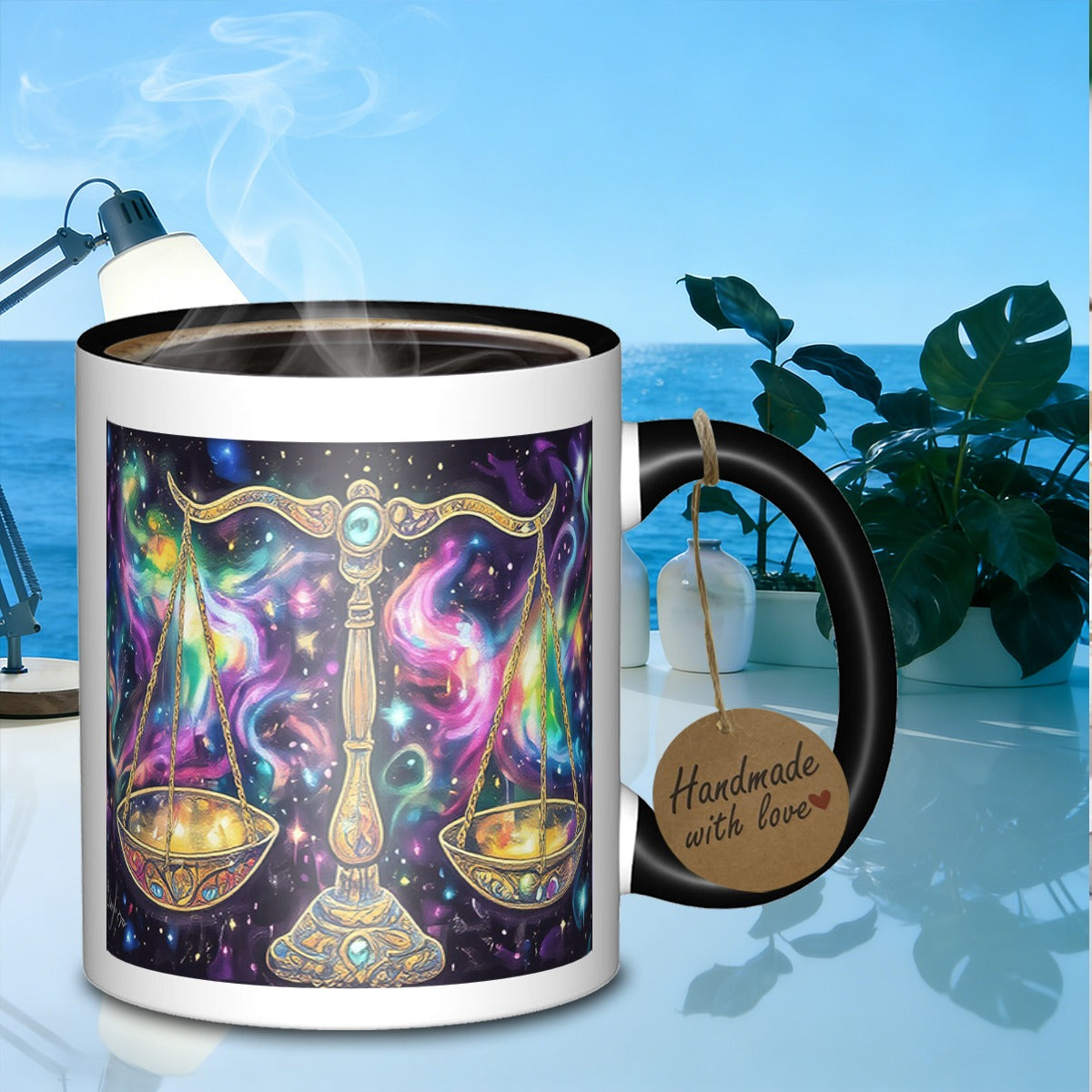 Tailorly Black Accent 11 oz Mug - scales pattern
