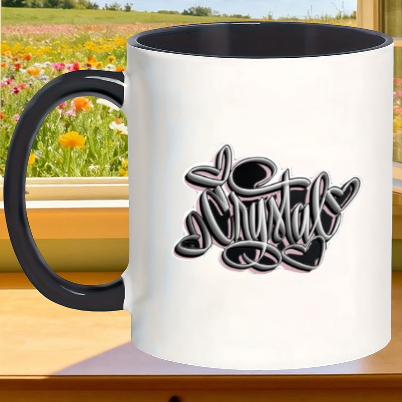 Tailorly Black Accent 11 oz Mug - ergonomically designed mugs with a comfortable for sipping during desk work drinks while reading at or brewing