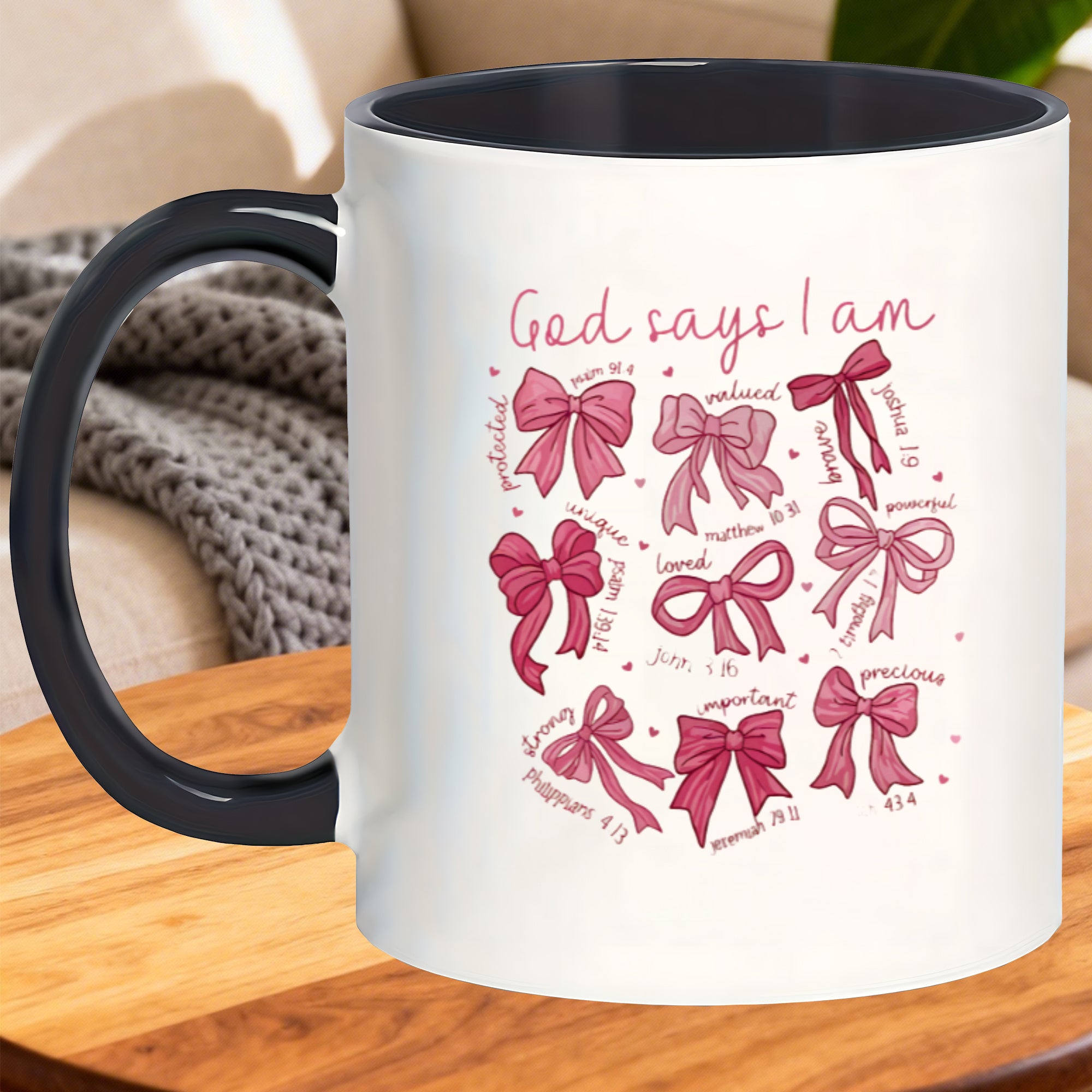 Tailorly Black Accent 11 oz Mug - stylish mugs with that are resistant to scratches post workout shakes lemonade in the backyard and calming