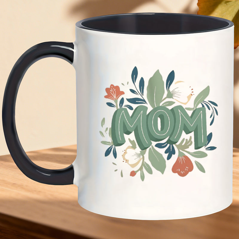 Tailorly Black Accent 11 oz Mug - chic frosted drinkware for trendy mothers herbal tea lemonade parties and soup at home_e8f0ed7e5235473089fd529727089fee