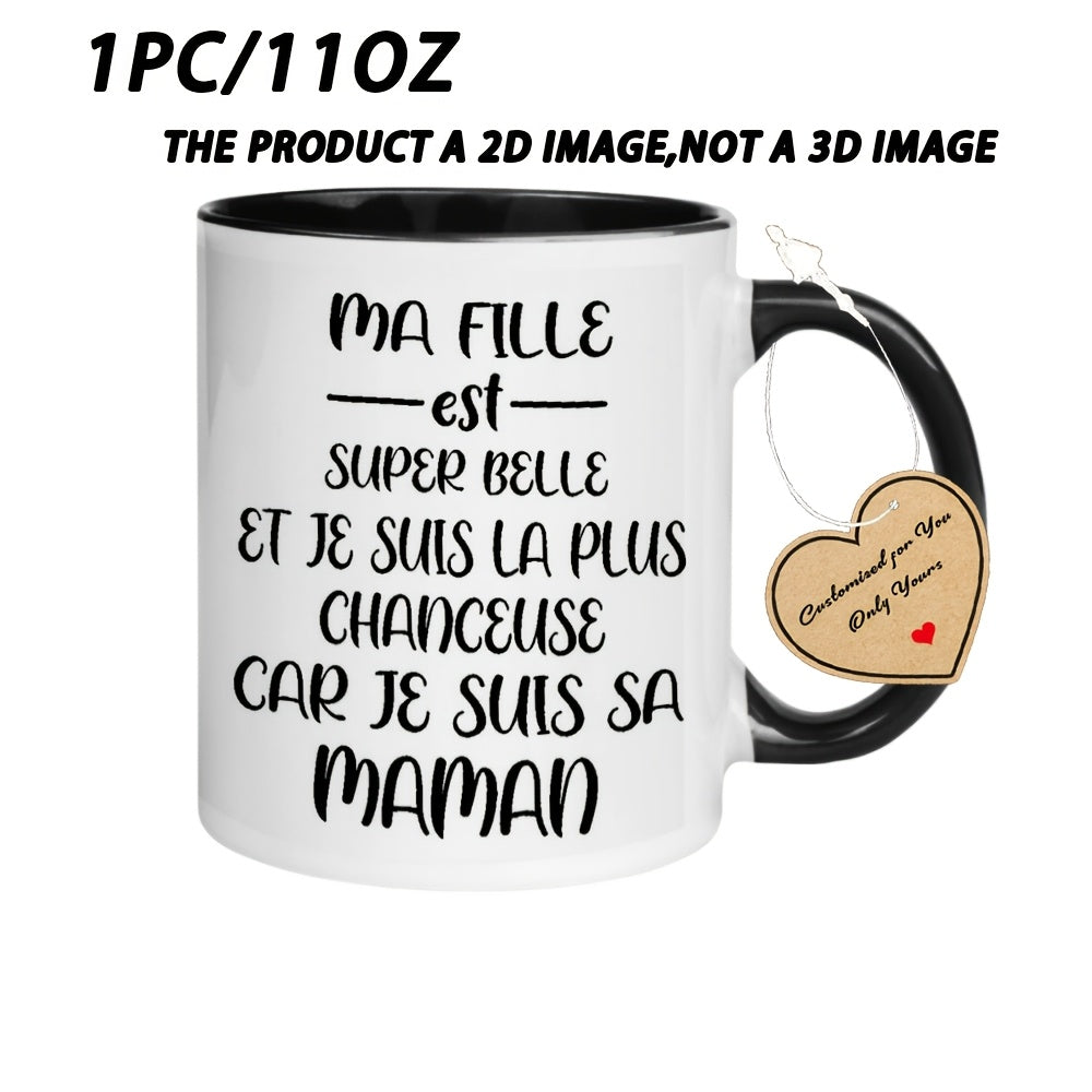 Tailorly Black Accent 11 oz Mug - Daughter Mom text