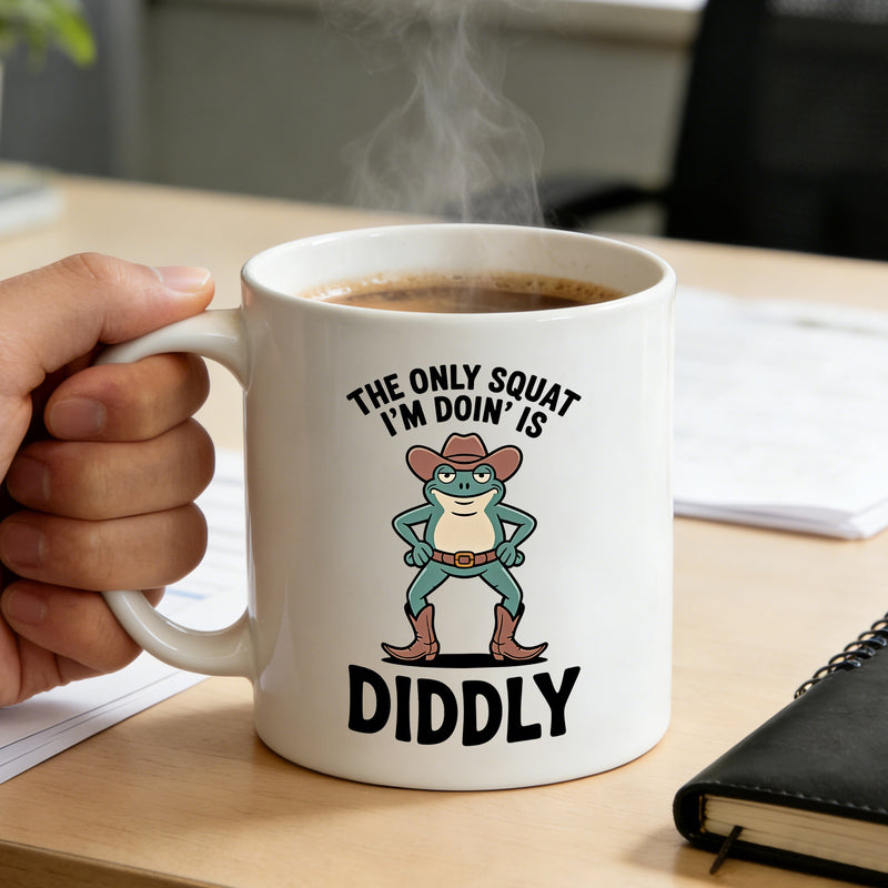 Tailorly White Ceramic 11 oz Mug - funny lazy western text