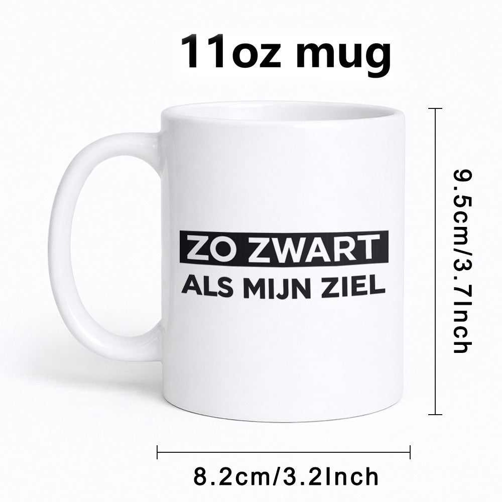 Tailorly White Ceramic 11 oz Mug - 1pc ceramic coffee mug 11 ounce perfect gift for ideal for christmas and new year suitable as a holiday gift for