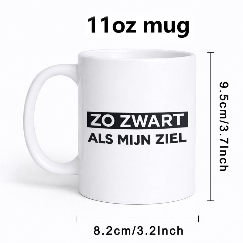 Tailorly White Ceramic 11 oz Mug - 1pc ceramic coffee mug 11 ounce perfect gift for ideal for christmas and new year suitable as a holiday gift for