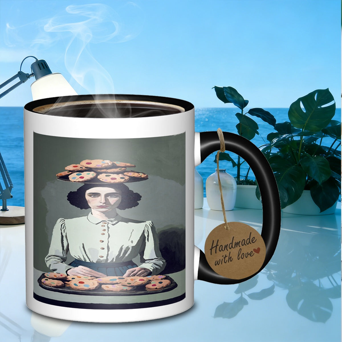 Tailorly Black Accent 11 oz Mug - on head trayenduring morning mug galaxy mug suitable for daily work outdoor trips travel and used as a