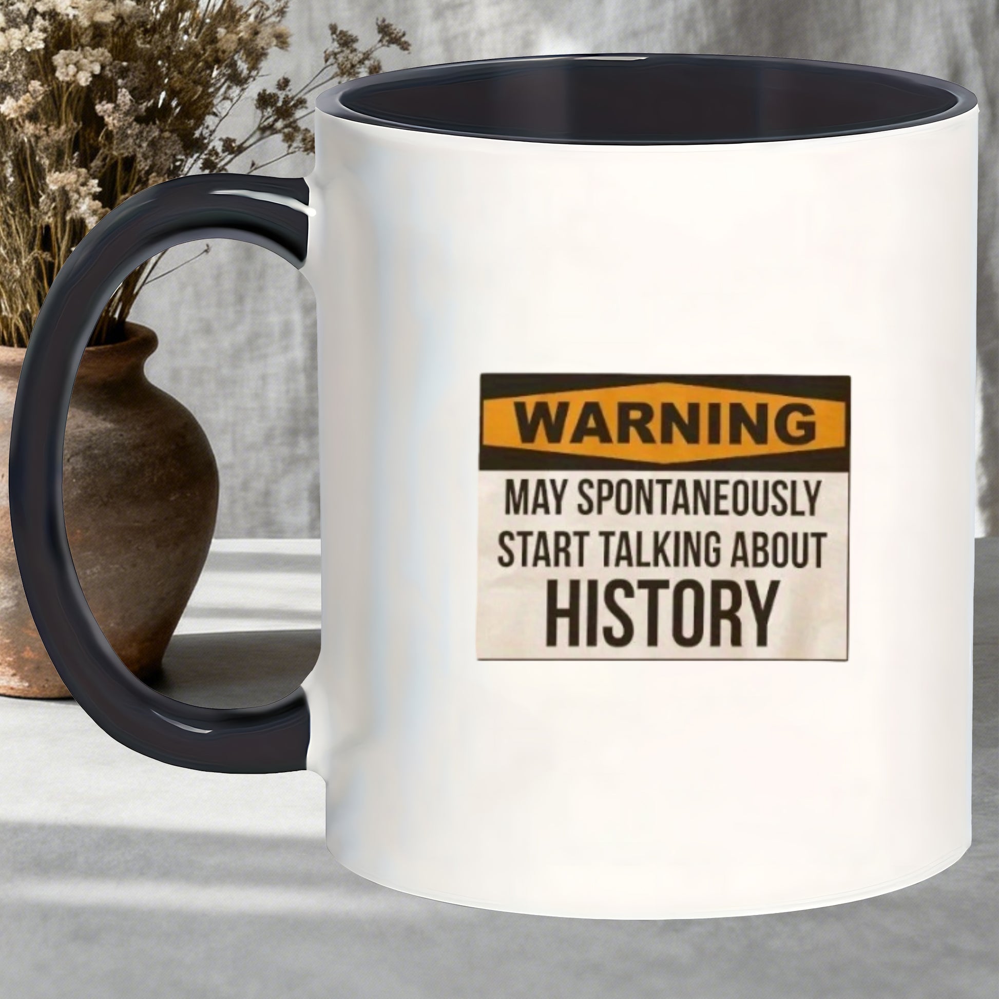 Tailorly Black Accent 11 oz Mug - durable porcelain mugs designed for the office caution might unexpectedly historical topics post workout shakes