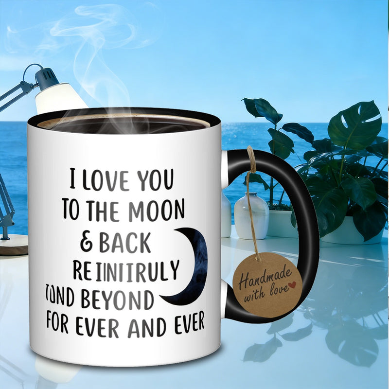 Tailorly Black Accent 11 oz Mug - i love you quote
