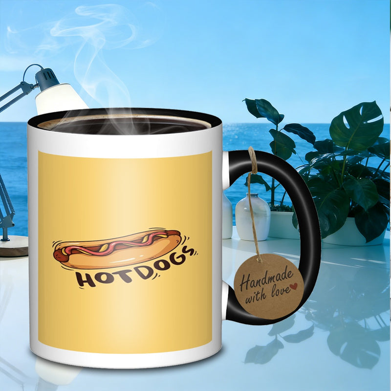 Tailorly Black Accent 11 oz Mug - hotdogs design