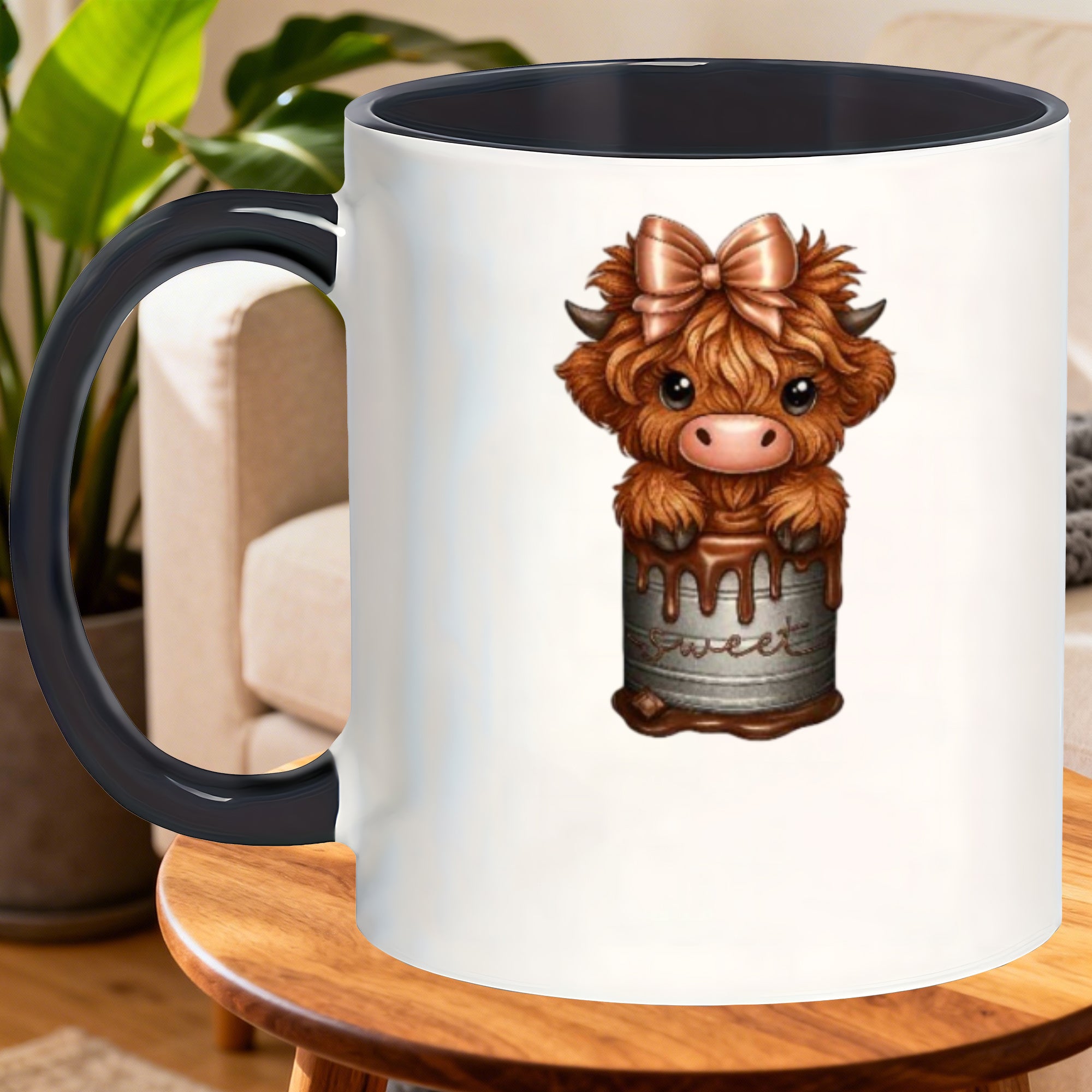 Tailorly Black Accent 11 oz Mug - adorable chocolate brown mugs with a chic glazed end ideal for home and _6d3572656e9d4516b35741db61c5b70d