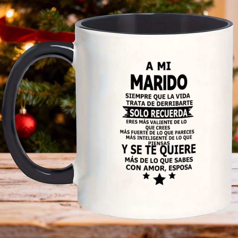 Tailorly Black Accent 11 oz Mug - a mi design mugs ceramic round mug with lid ideal for couch park picnics hand wash only reusable for christmas