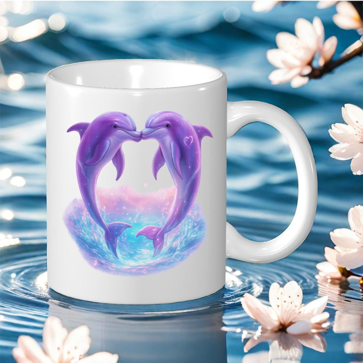 Tailorly White Ceramic 11 oz Mug - pattern printed