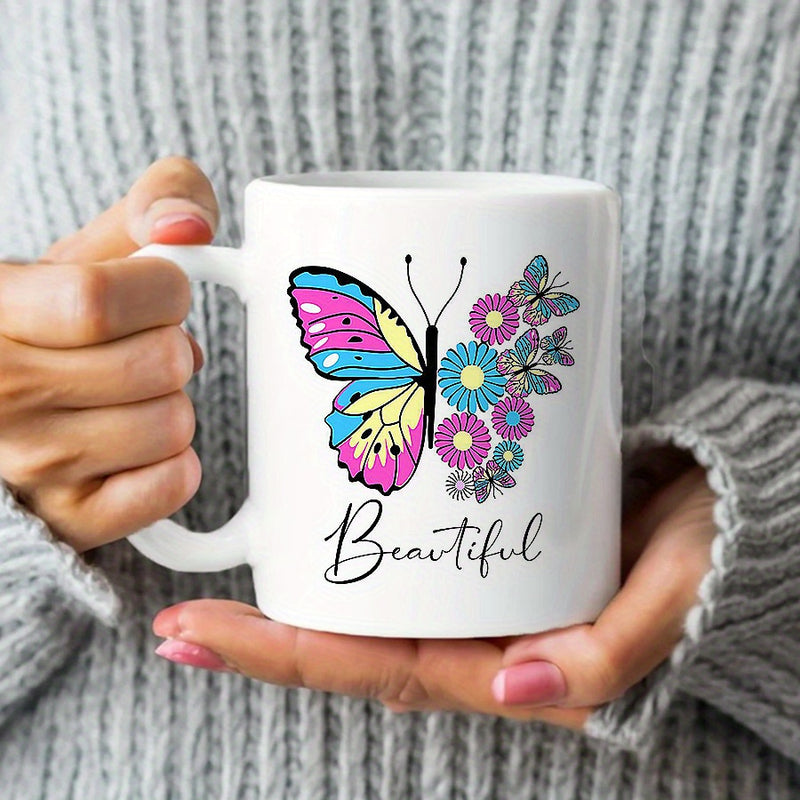 Tailorly White Ceramic 11 oz Mug - wings