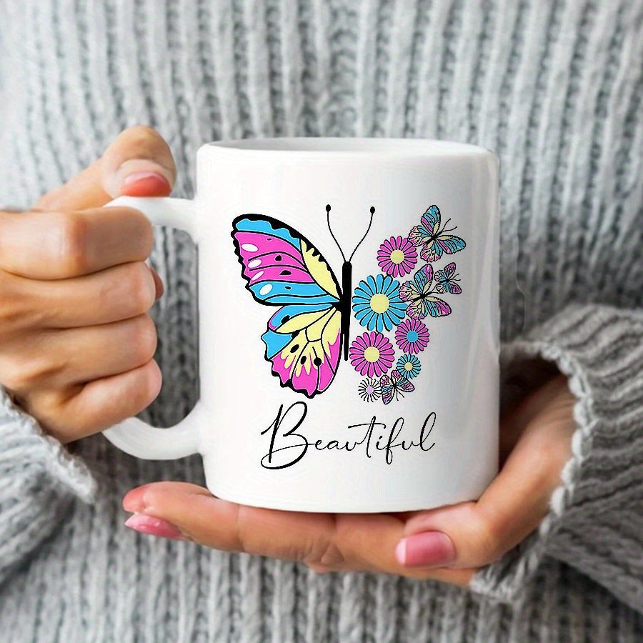 Tailorly White Ceramic 11 oz Mug - wings