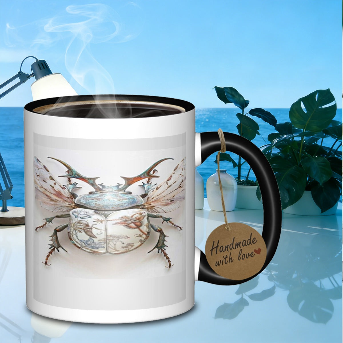 Tailorly Black Accent 11 oz Mug - ornamental artwork