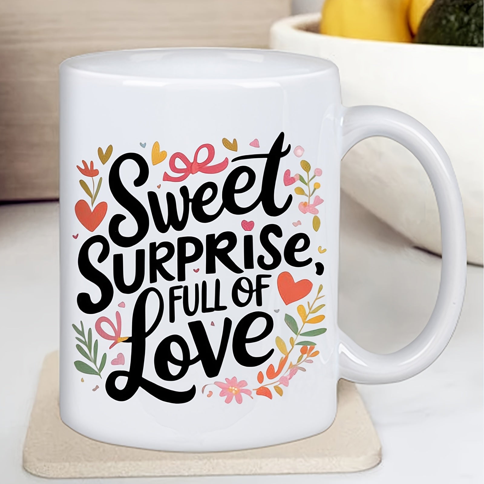 Tailorly White Ceramic 11 oz Mug - circus themed