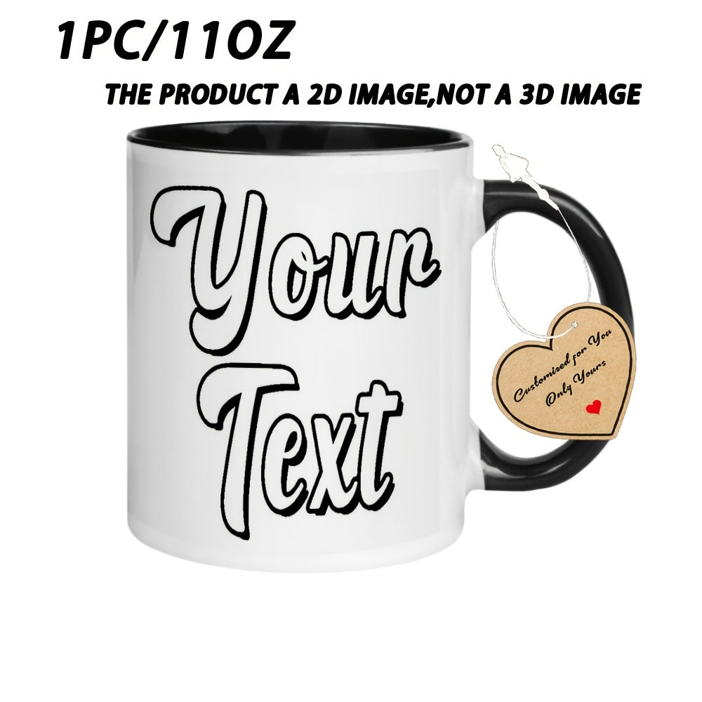 Tailorly Black Accent 11 oz Mug - Your Text