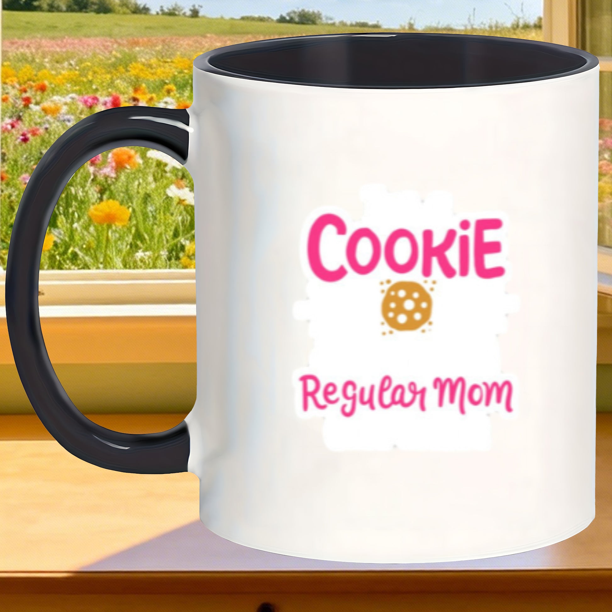 Tailorly Black Accent 11 oz Mug - practical easy clean microwave safe soup mugs shakes backyard lemonade bedtime chamomile_9b5f11cde95d4b7a859e91b0472ff635