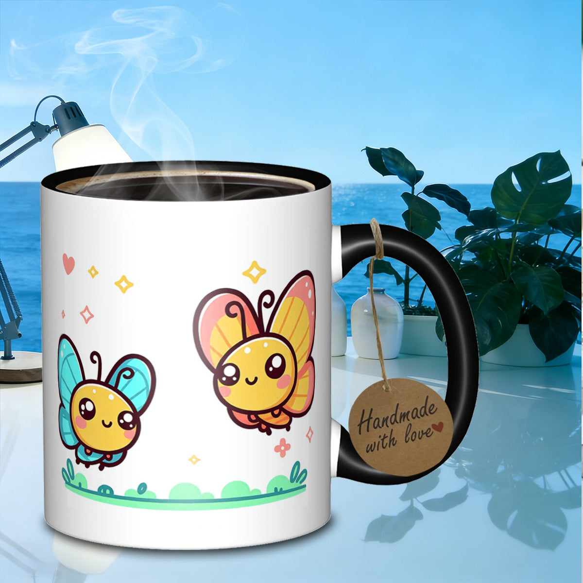 Tailorly Black Accent 11 oz Mug - cute duo