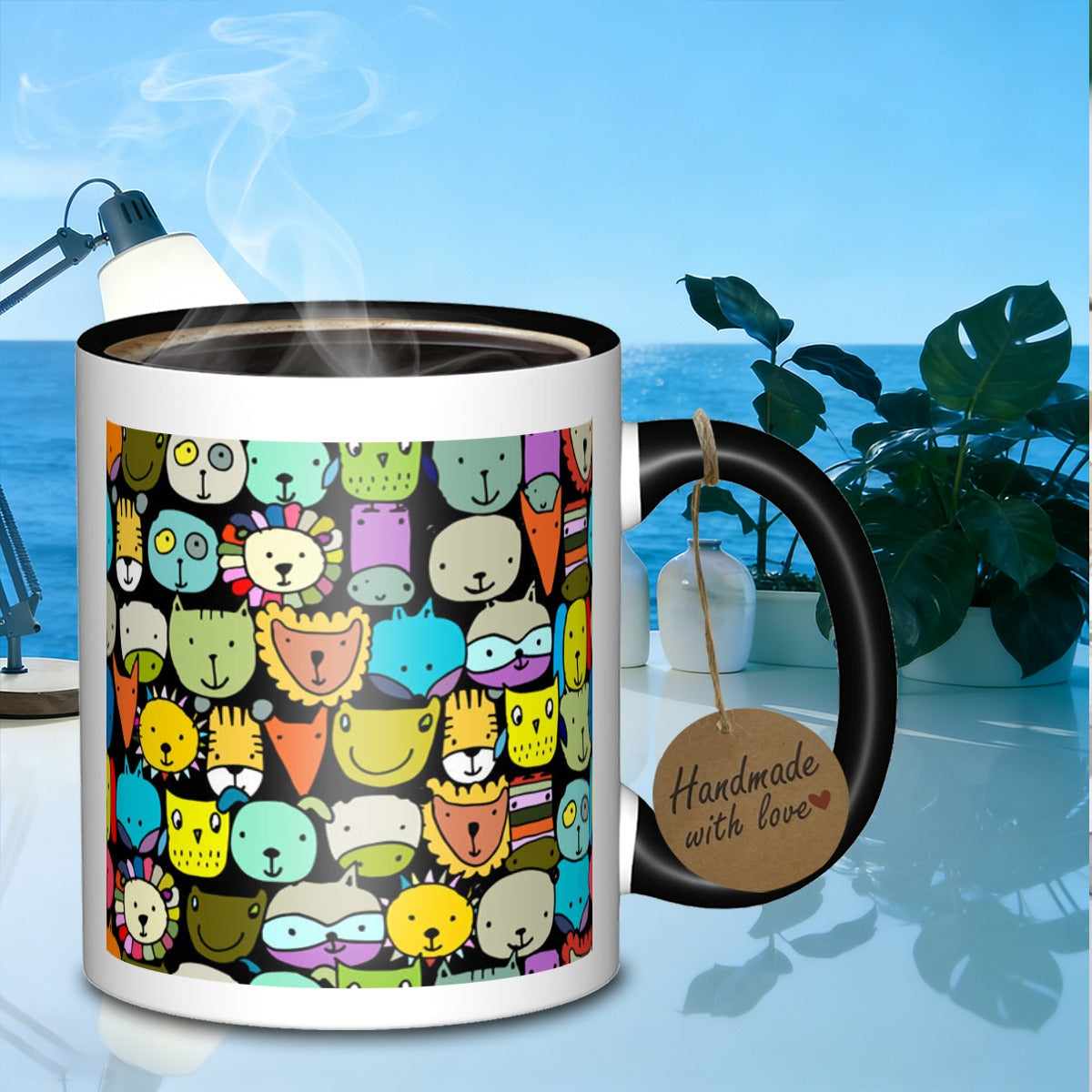 Tailorly Black Accent 11 oz Mug - animal