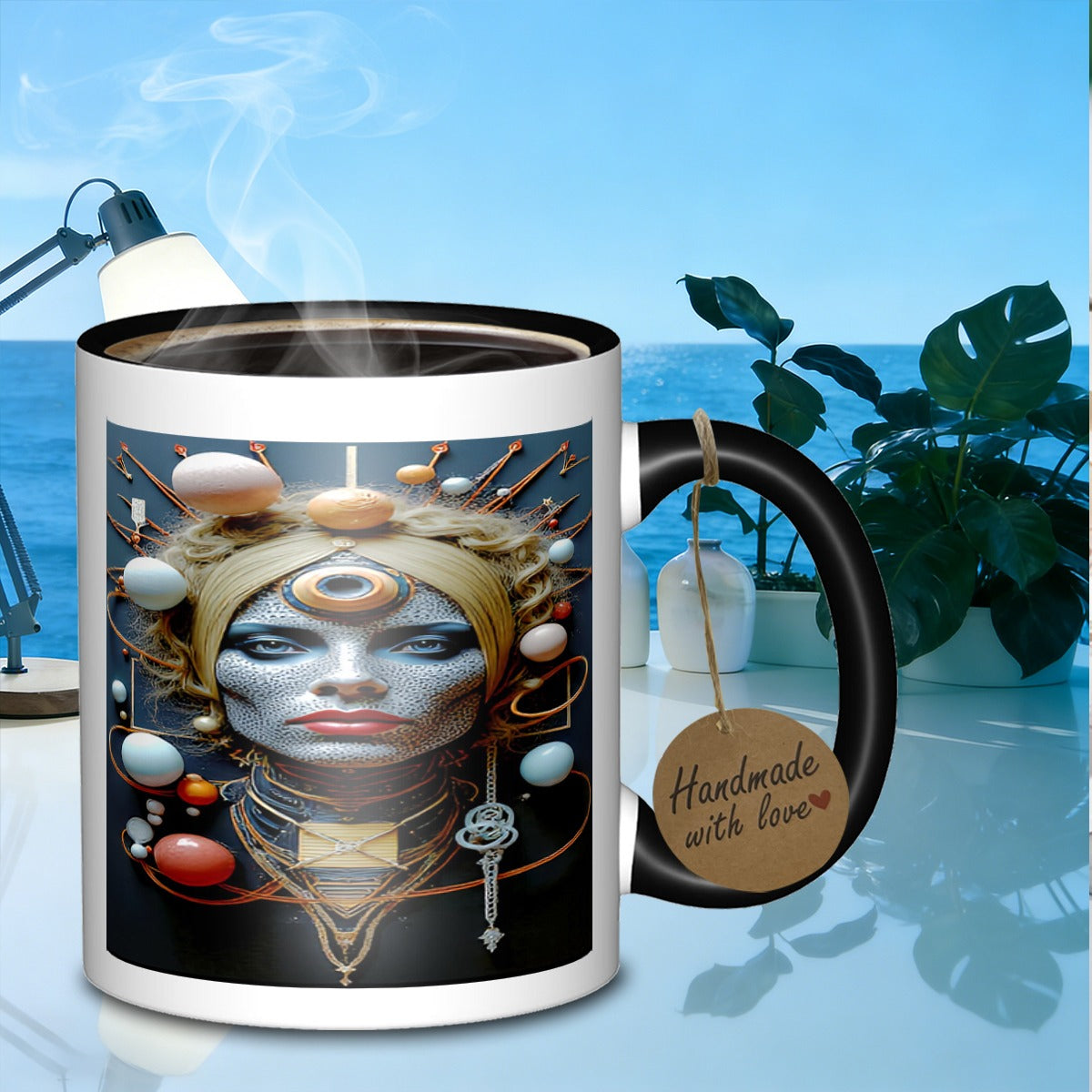 Tailorly Black Accent 11 oz Mug - portraitmelamine nonslip mug for morningroutines_cfb01c26a32447ef96acab84971c1dac