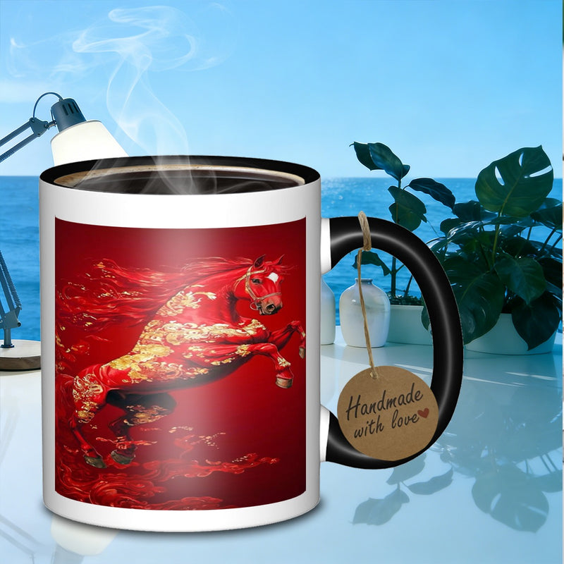 Tailorly Black Accent 11 oz Mug - gold design
