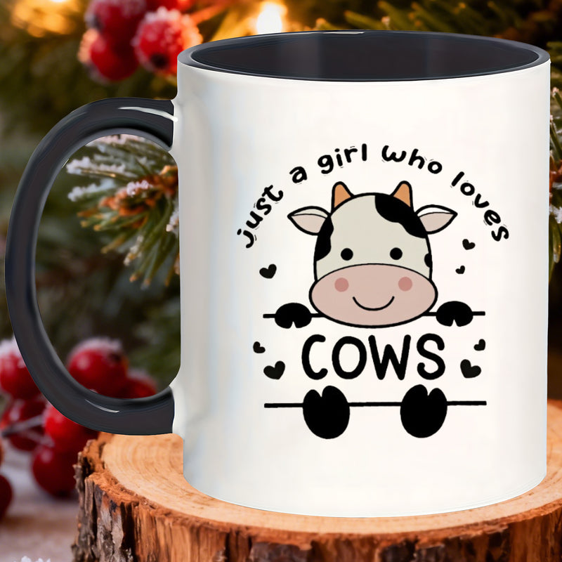 Tailorly Black Accent 11 oz Mug - cute themed mug suitable for tea milk glazed insulating tea cup with ideal for bike drinks gifts for
