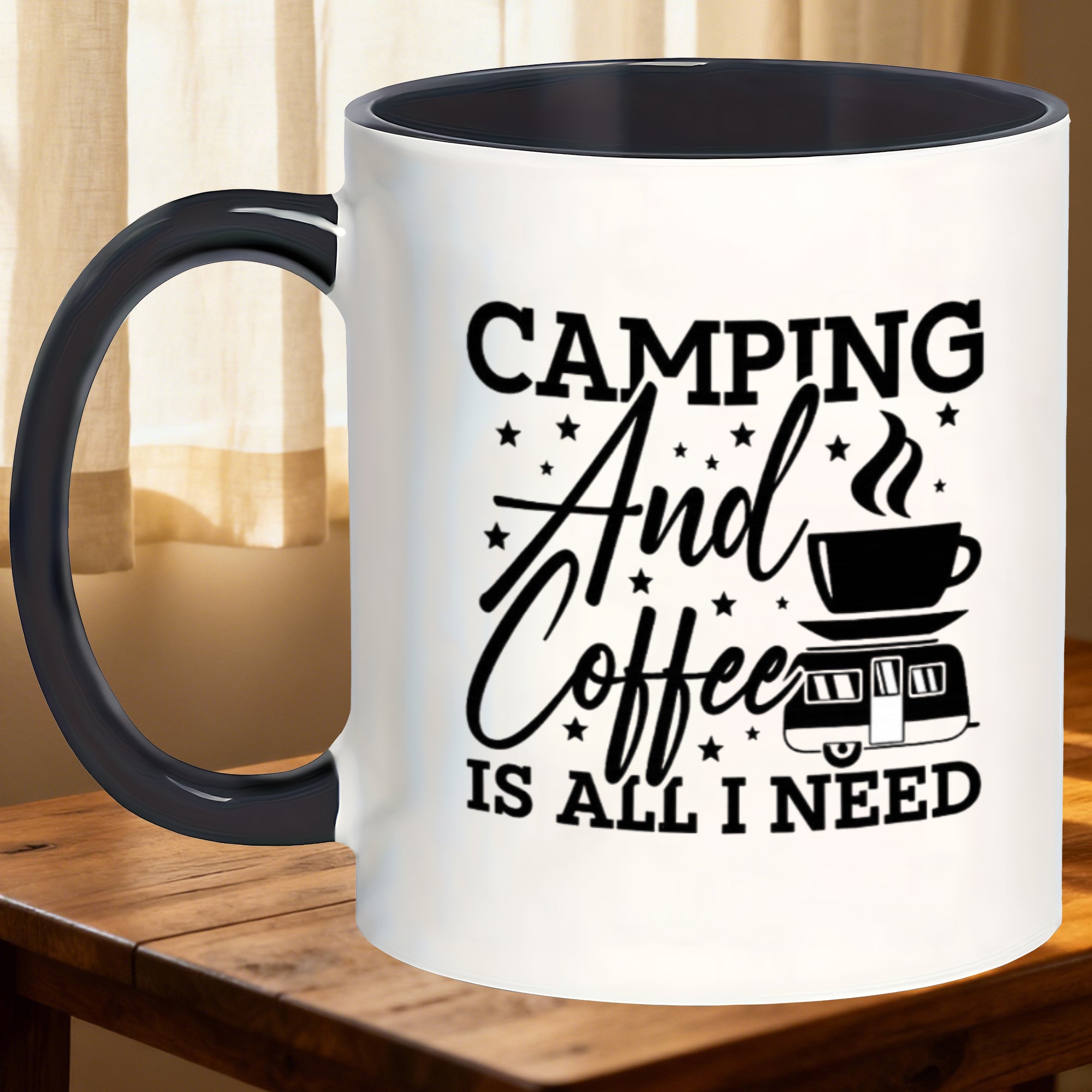 Tailorly Black Accent 11 oz Mug - coffee themed