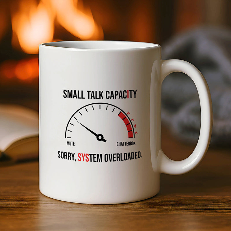 Tailorly White Ceramic 11 oz Mug - humorous art ergonomic handle anime style gamer illustration