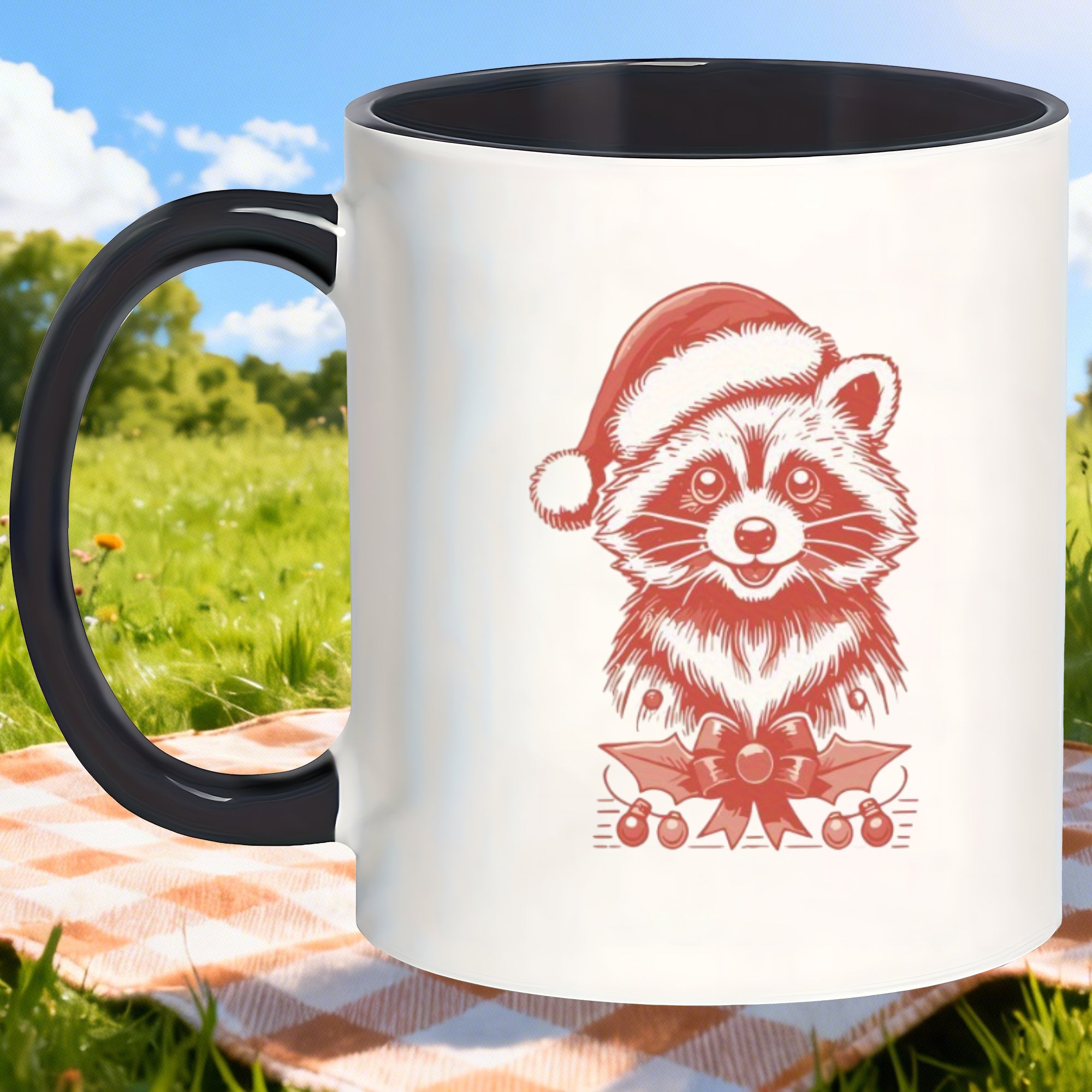 Tailorly Black Accent 11 oz Mug - christmas decorations