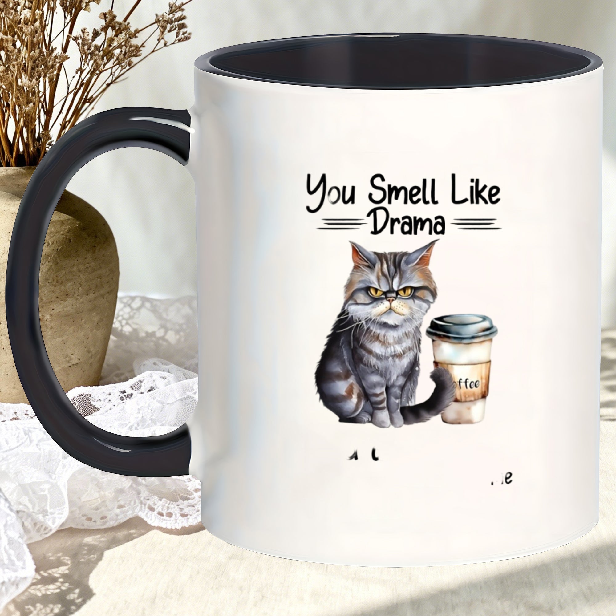 Tailorly Black Accent 11 oz Mug - insulated mugs multiple uses are great for or picnics _767682af8cc04bd0a1d00b4f0ad365fa