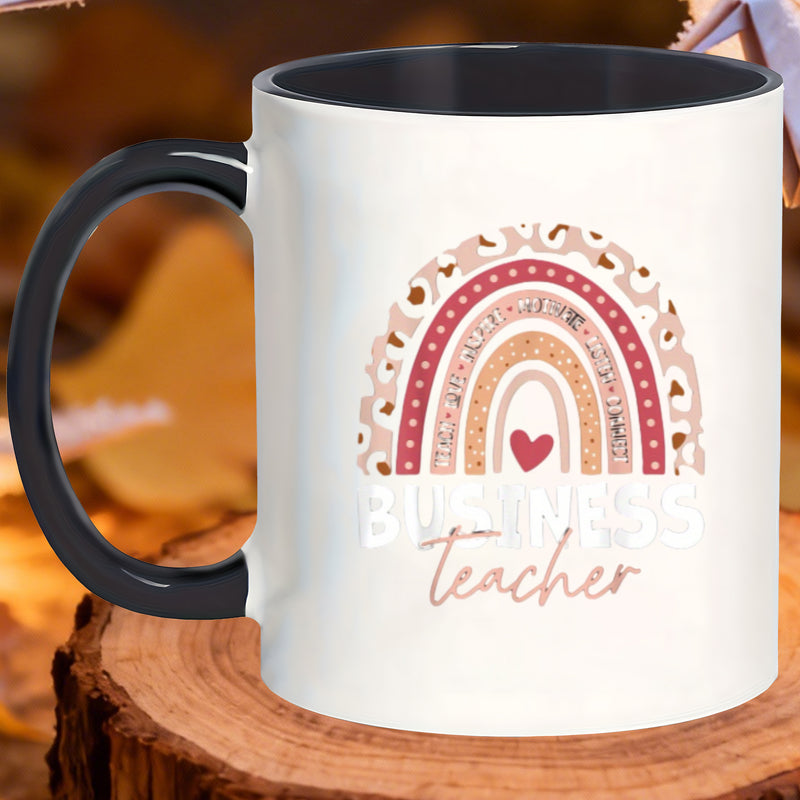 Tailorly Black Accent 11 oz Mug - distinctively designed mugs with artistic latte prints crafting herbal tea at serving lemonade parties or soup
