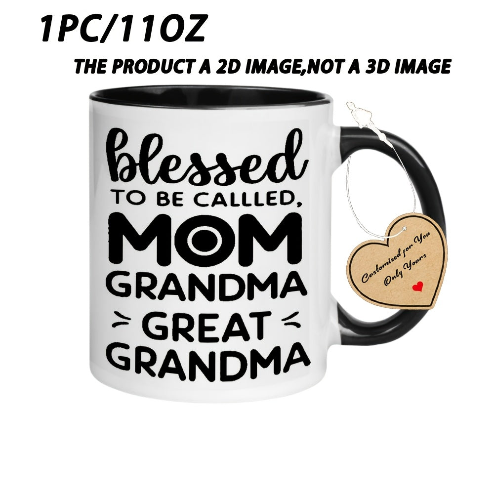 Tailorly Black Accent 11 oz Mug - blessed Mom
