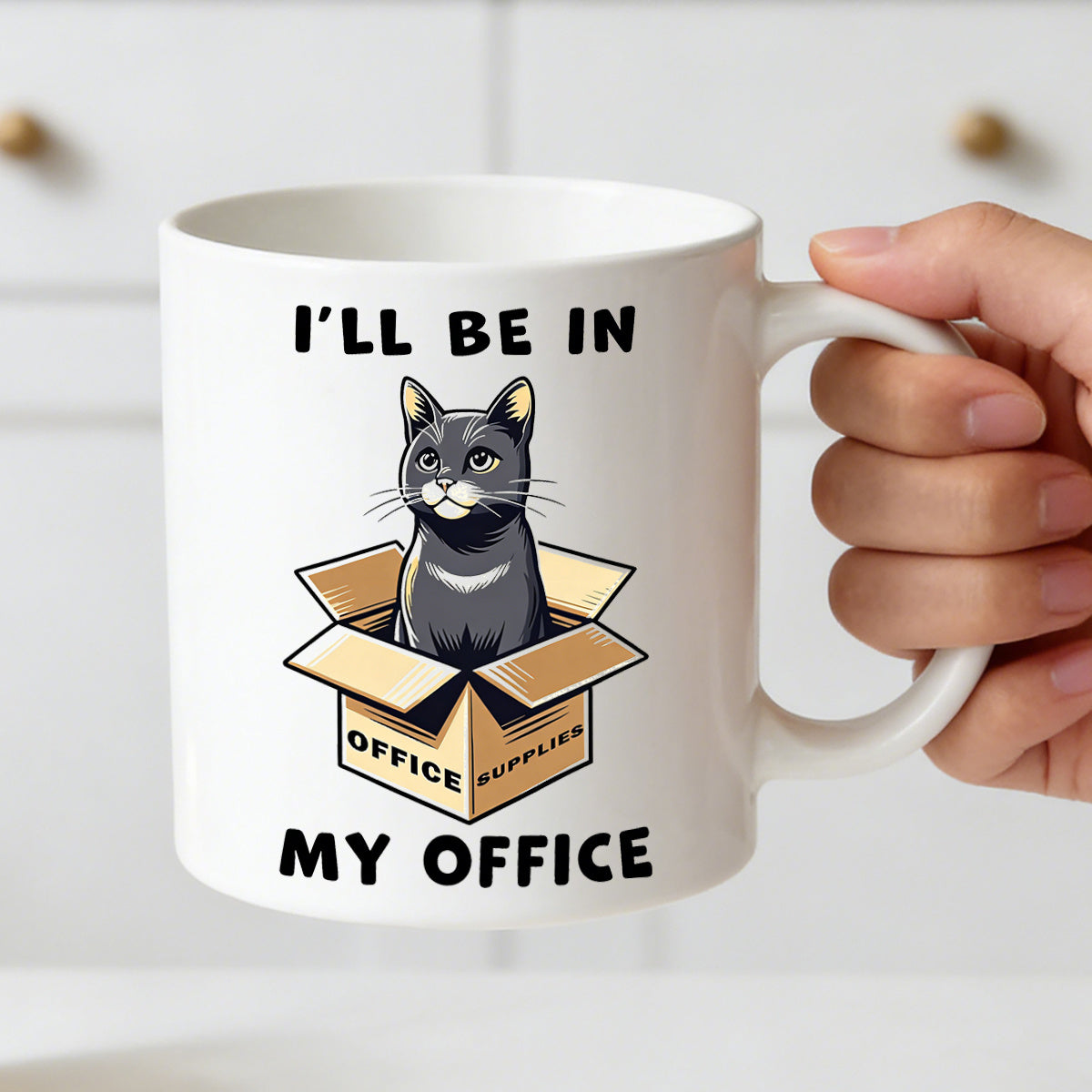 Tailorly White Ceramic 11 oz Mug - funny design text