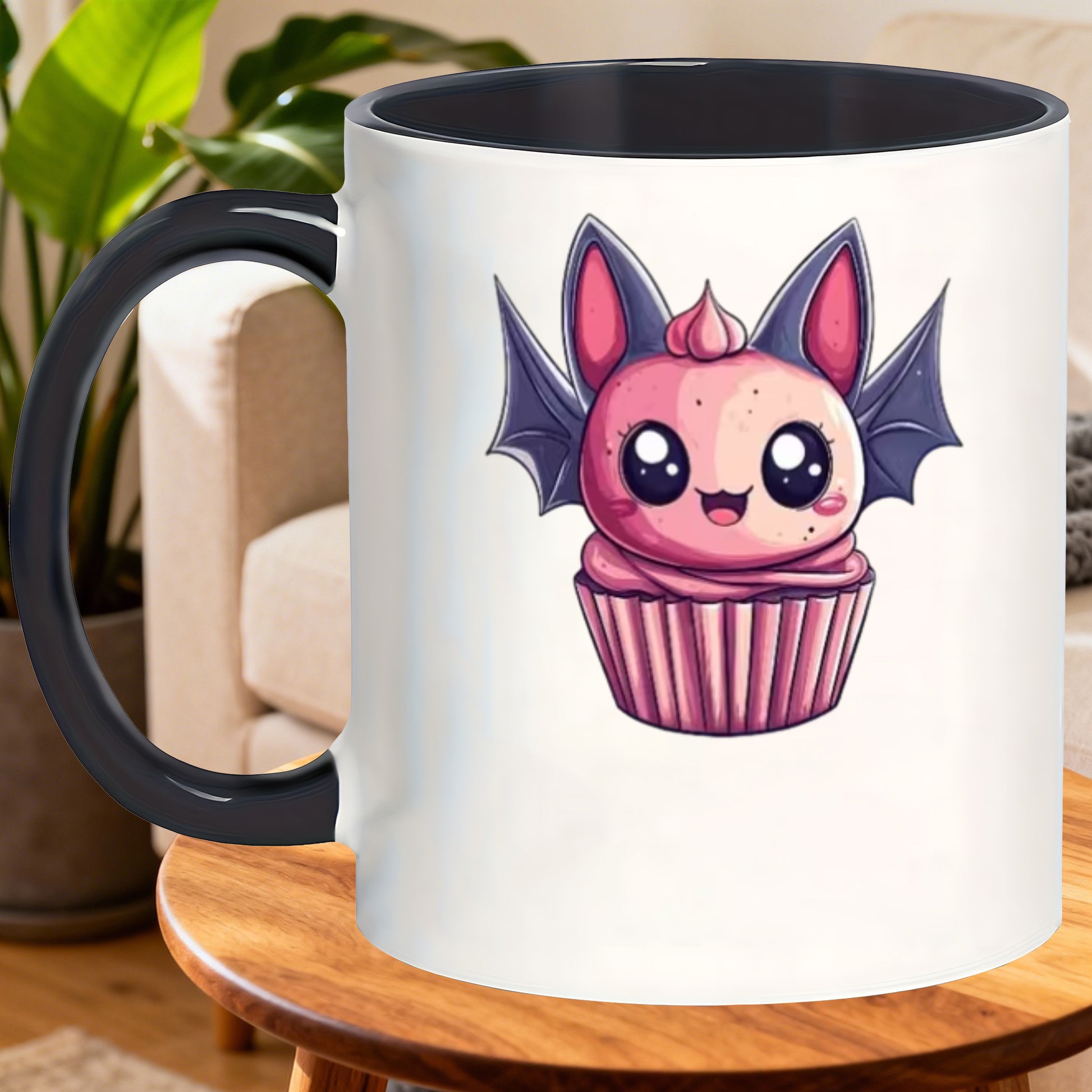 Tailorly Black Accent 11 oz Mug - adorable cupcake