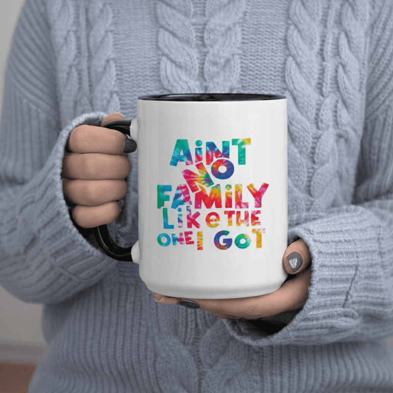 Tailorly Black Accent 11 oz Mug - Tie Dye