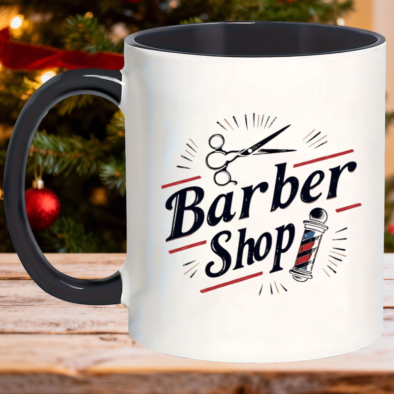 Tailorly Black Accent 11 oz Mug - non slip design